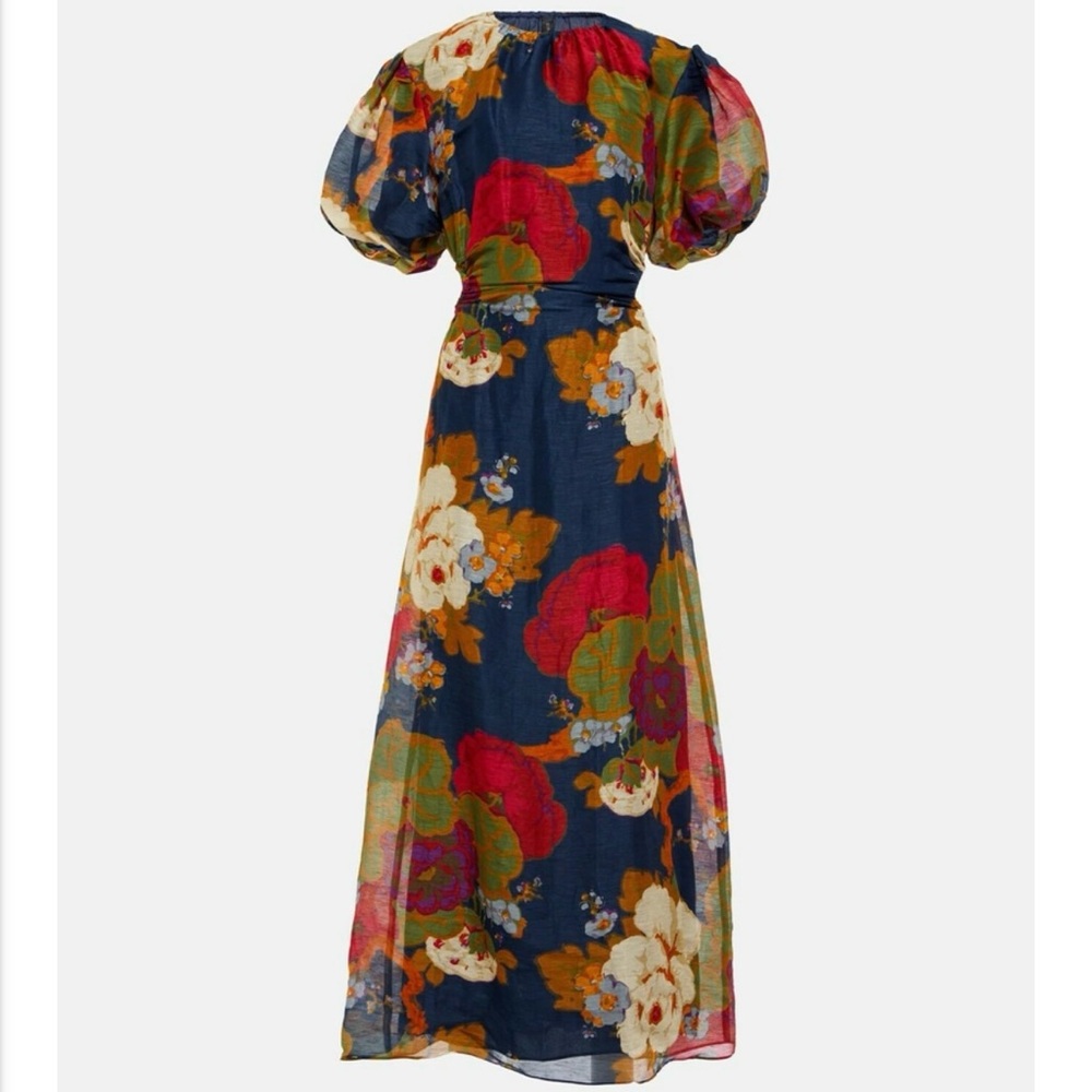 ISO Floral Maxi Dress in Blue and Red